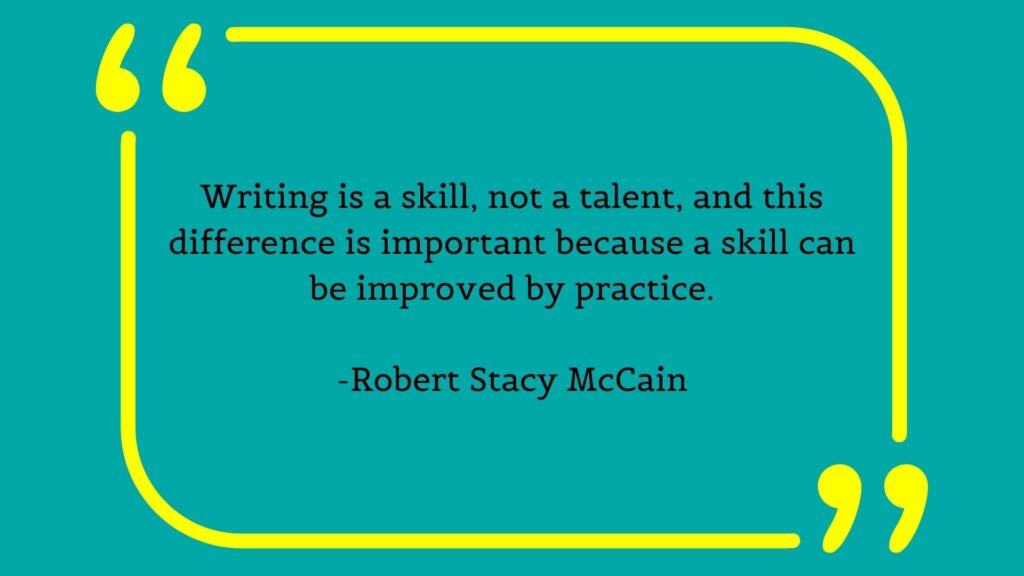 Writing skill quote